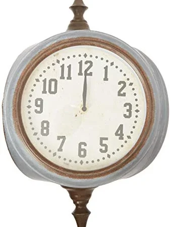 Creative Co-Op Metal Double Sided Wall Clock